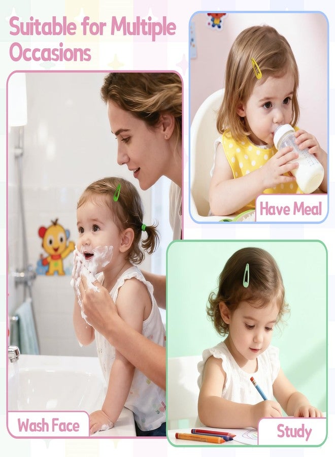 SLYFTE Snap Mini Hair Clips, 100PCS Premium Kids Barrettes Metal Non Slip Hair Bow Clips for Girls Toddler, 1.2 Inch 20 Colors - Image 5